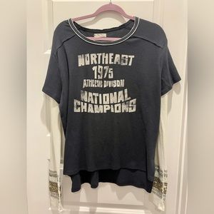 Free People washed black combo For the love of geo twofer sz m